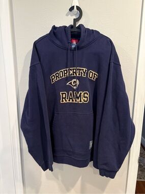 vintage Reebok Gridiron NFL Los Angeles Rams Pullover Hoodie Men’s Size 2XL